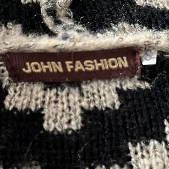 AZTEC PRINT OPEN WATERFALL COZY SWEATER BY JOHN FASHION - Picture 7 of 9